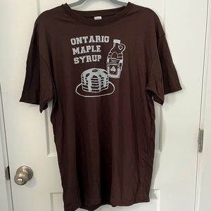 Canadian Graphic T-shirt Maple Syrup Logo